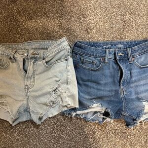 Old Navy Light and Dark Blue Denim Shorts